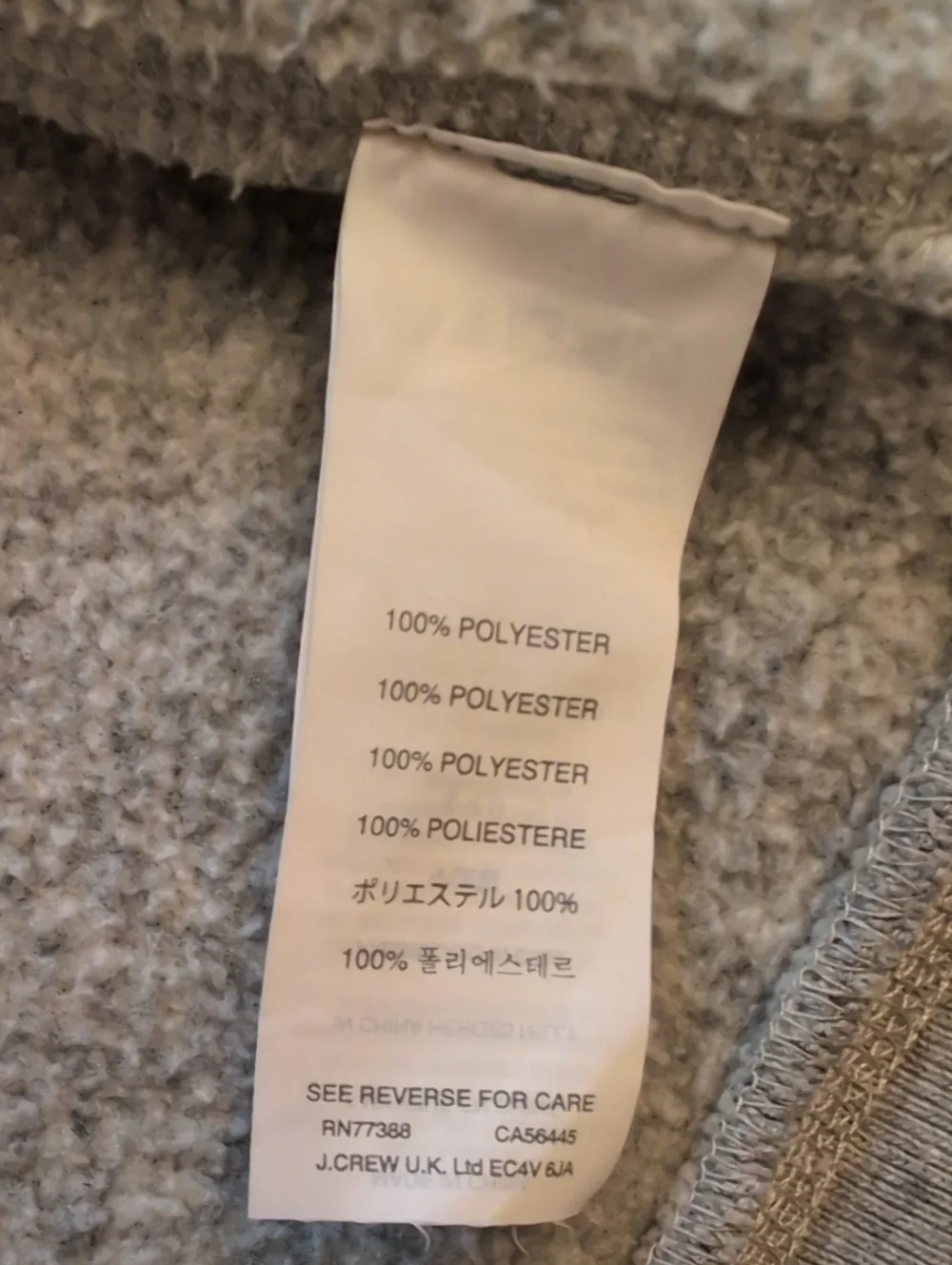 J. Crew Sportsmen's Outfitter Full Zip Fleece Jacket Grey Size L